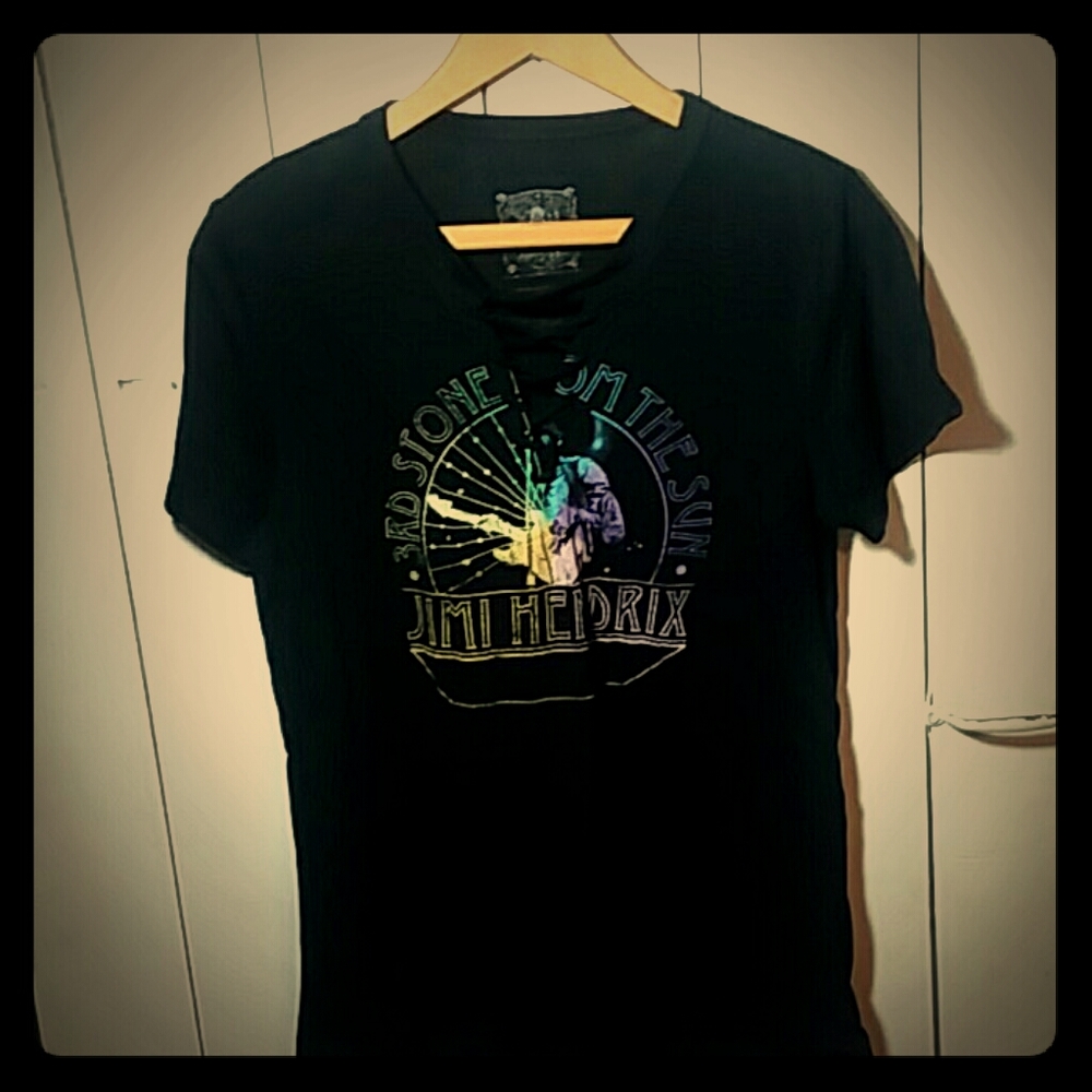 Purple haze properties Jimi Hendrix v neck tshirt